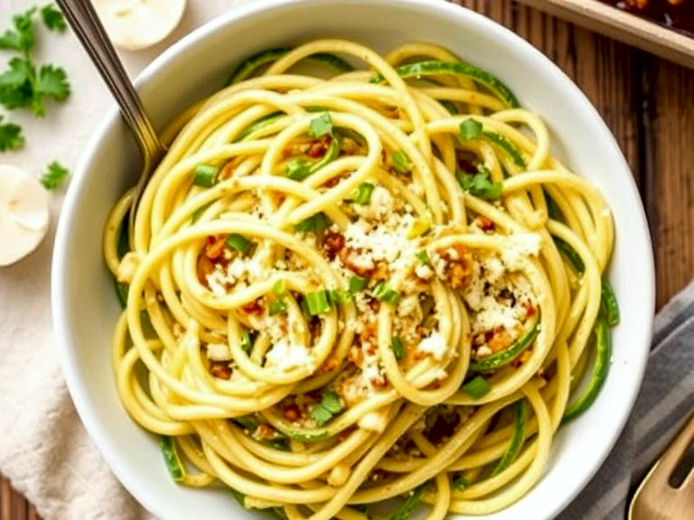 Cheesy Garlic Zucchini Noodles - Low-Carb & Keto Recipe
