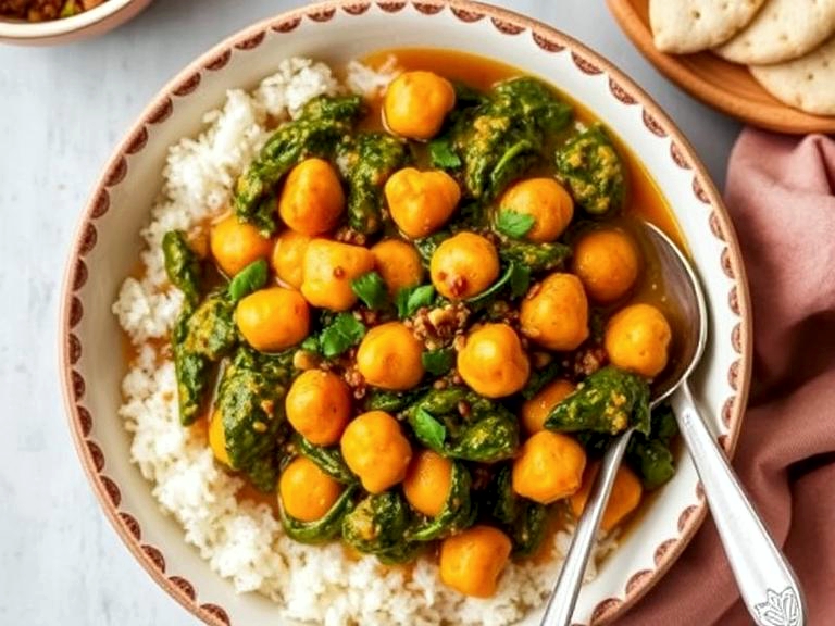 Vegan Chickpea and Spinach Curry Recipe