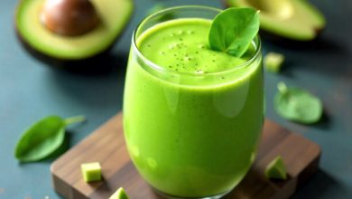 Creamy Avocado Spinach Smoothie - Healthy Green Smoothie Recipe